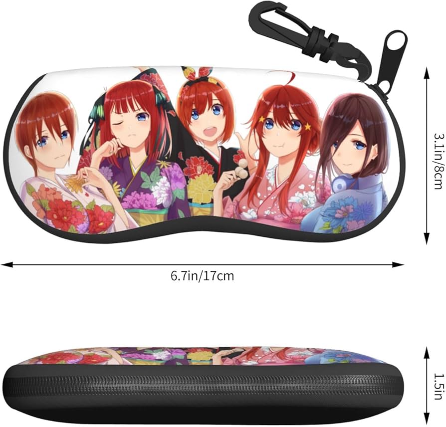 Amazon.co.jp: 眼鏡ケース 五等分の花嫁 中野一花 二乃 三玖